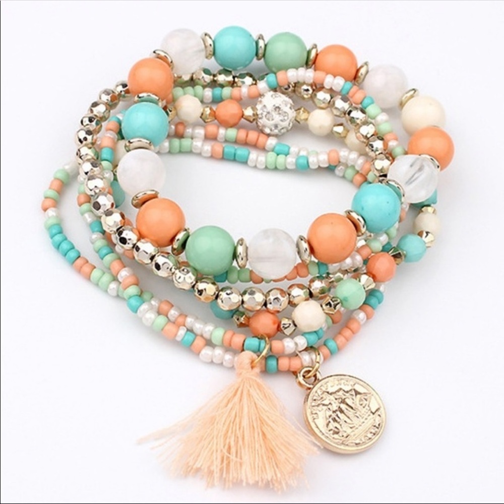 6 Pcs Boho Bracelet Set - Picture 2 of 2
